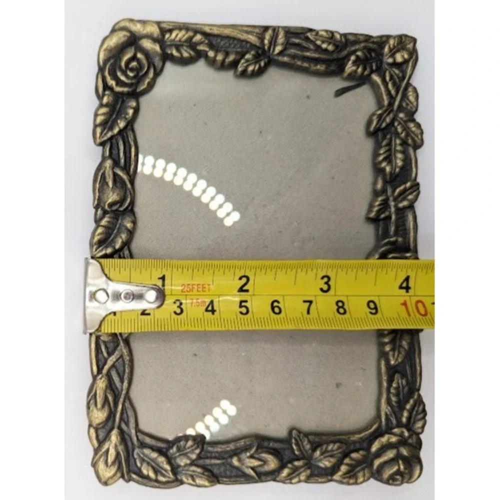 Weston Gallery Vintage Ornate Gold Rose Flower Brass Picture Frame Tabletop